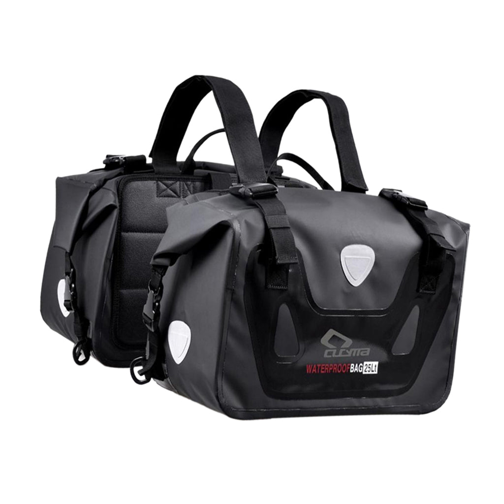 Waterproof Motorcycle Saddle Bags Luggage Pannier Bags Edge Bags Black
