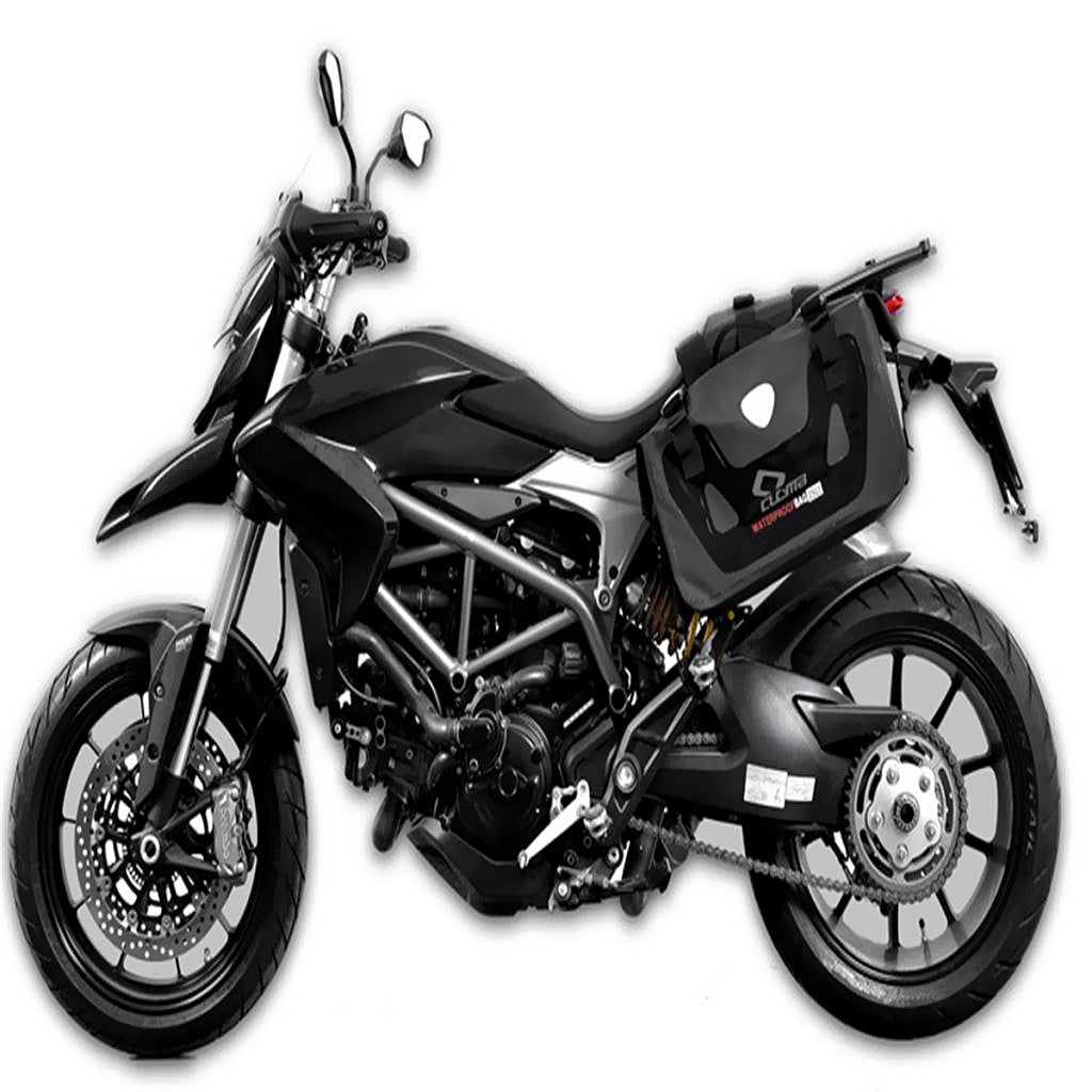 Waterproof Motorcycle Saddle Bags Luggage Pannier Bags Edge Bags Black