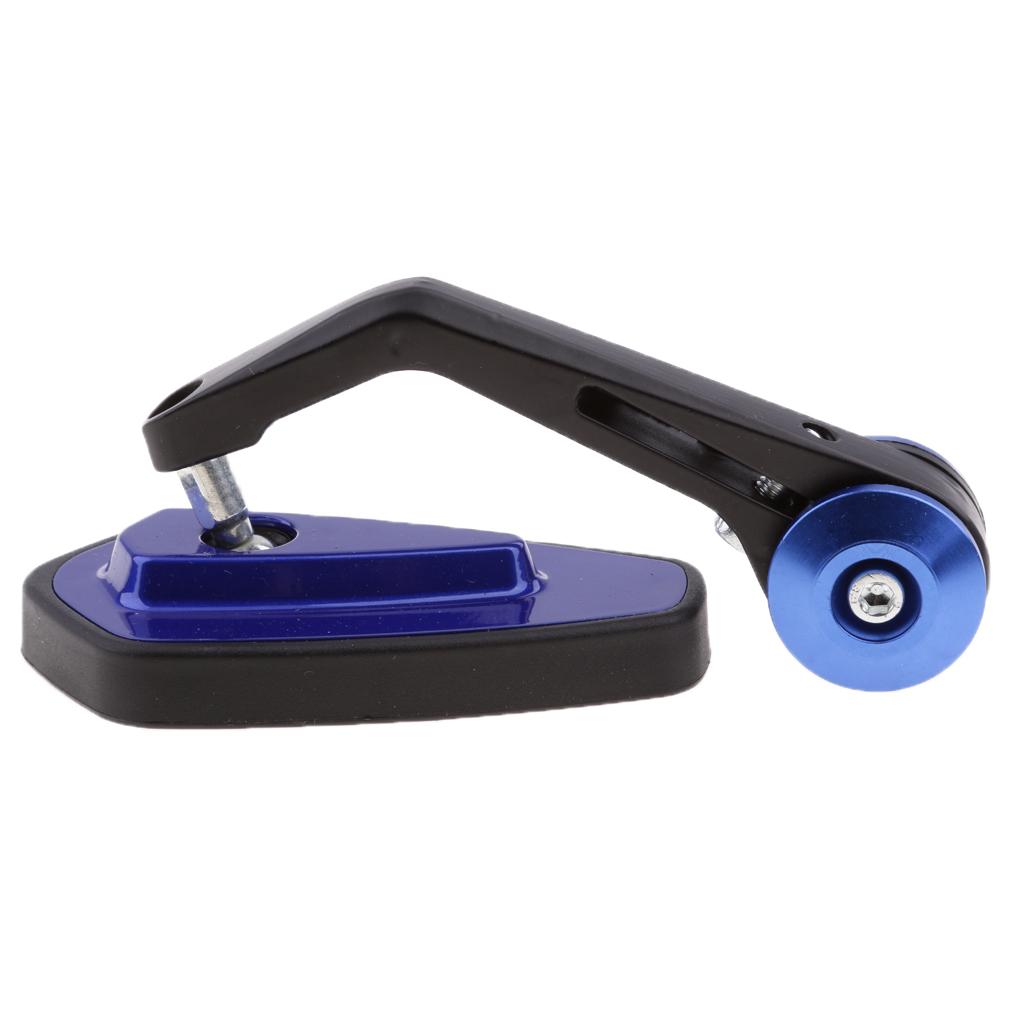 Universal Motorcycle 7/8'' 22mm Handle Bar End Rear View Side Mirror Blue