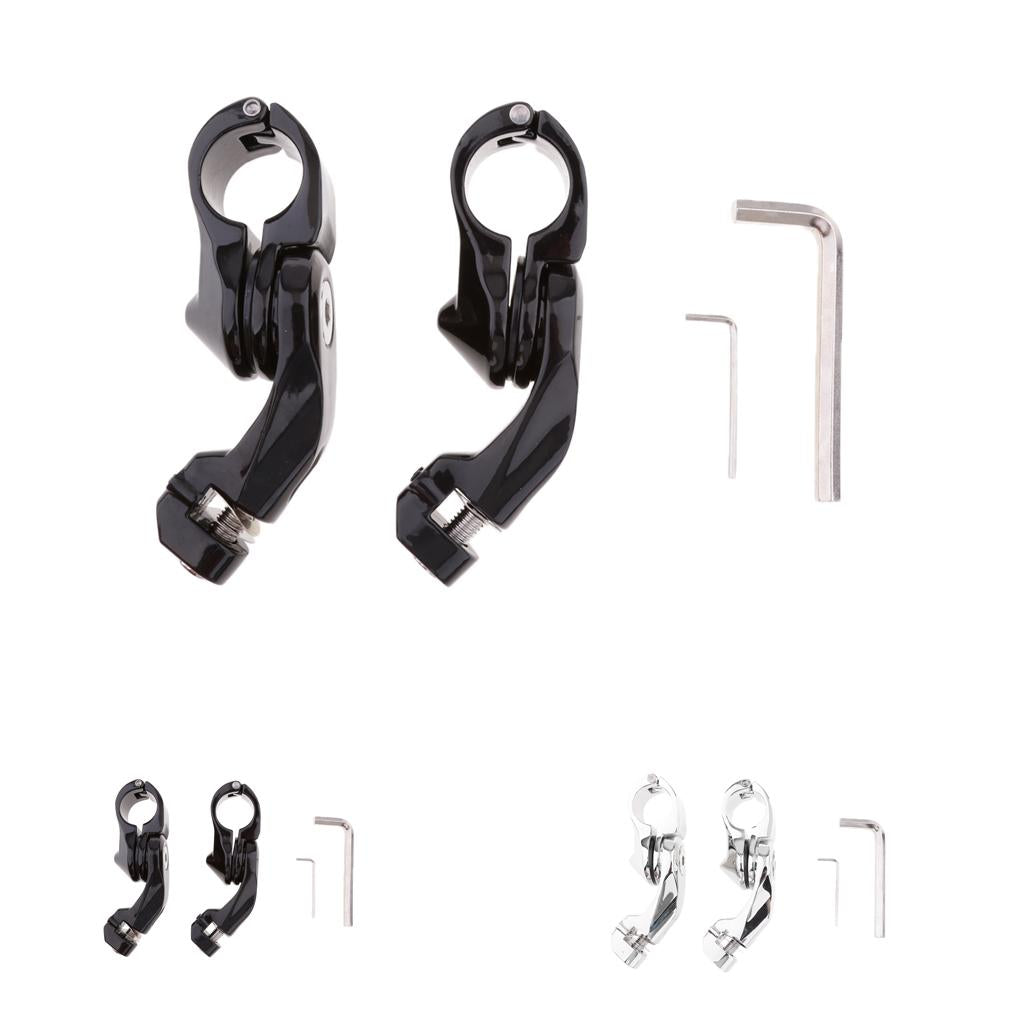 1 1/4" Adjustable Highway Short Angled Foot Peg Mount Kit For Harley Touring