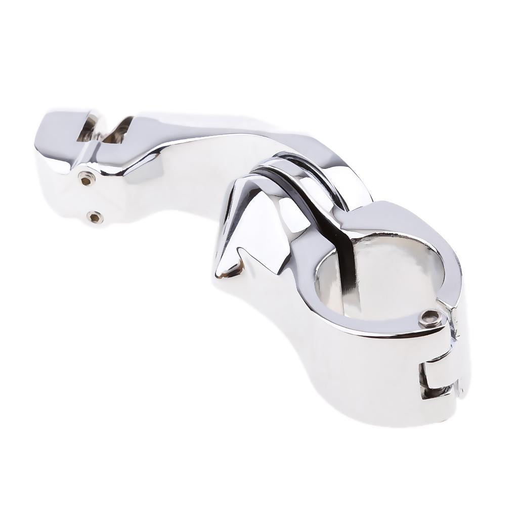 1" 32mm Chrome Highway Short Angled Foot Peg Mount Kit For Harley Touring