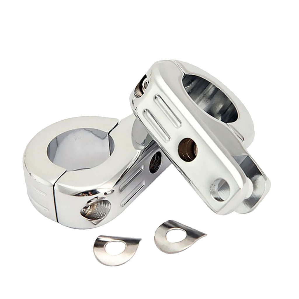 Motorcycle 32mm Engine Crash Bar Highway Foot Peg Mount Clamp Chrome