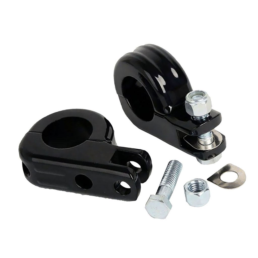 Motorcycle 32mm Engine Crash Bar Highway Foot Peg Mount Clamp Black