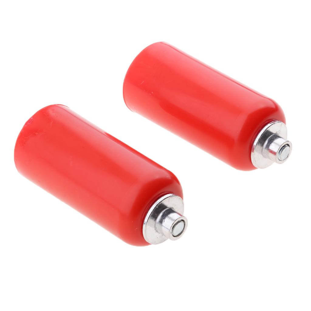 1 Pair Universal No Cut Frame Crash Sliders Protector for Motorcycle Red