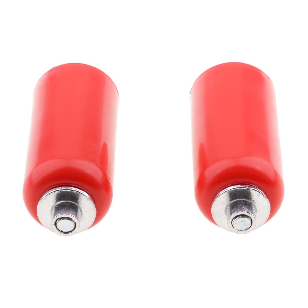 1 Pair Universal No Cut Frame Crash Sliders Protector for Motorcycle Red