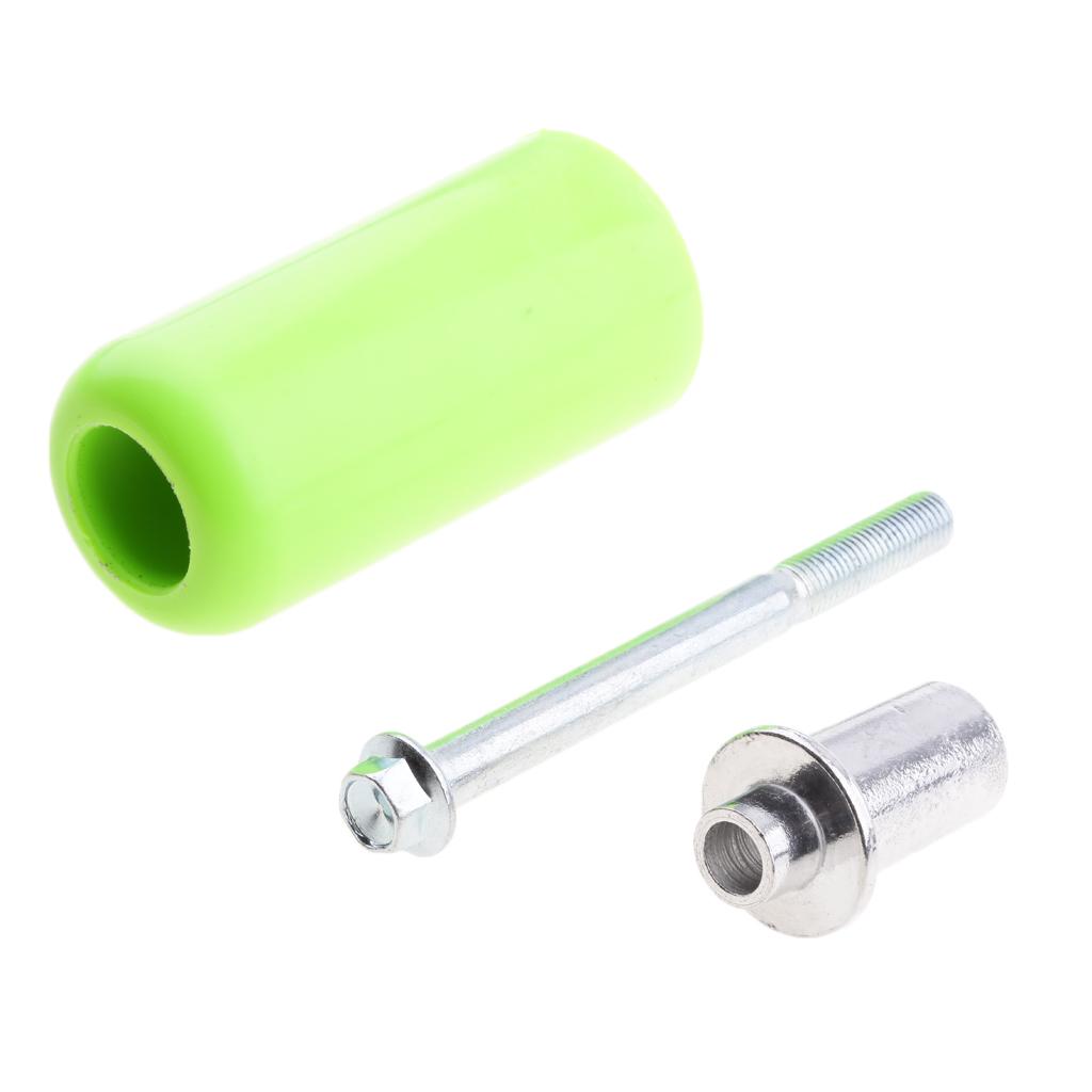 1 Pair Universal No Cut Frame Crash Sliders Protector for Motorcycle Green