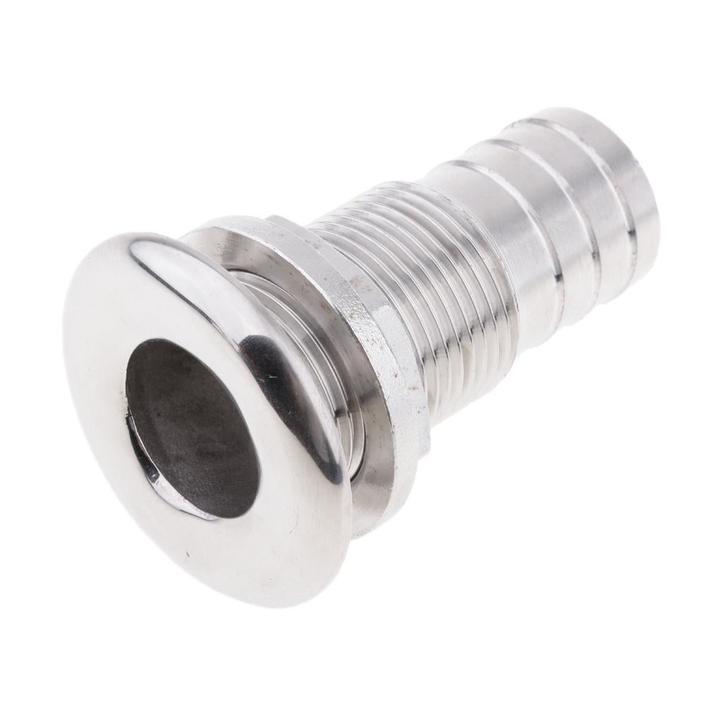 1 Hose Stainless Steel Thru Hull Fitting Replacement for Boat Marine"
