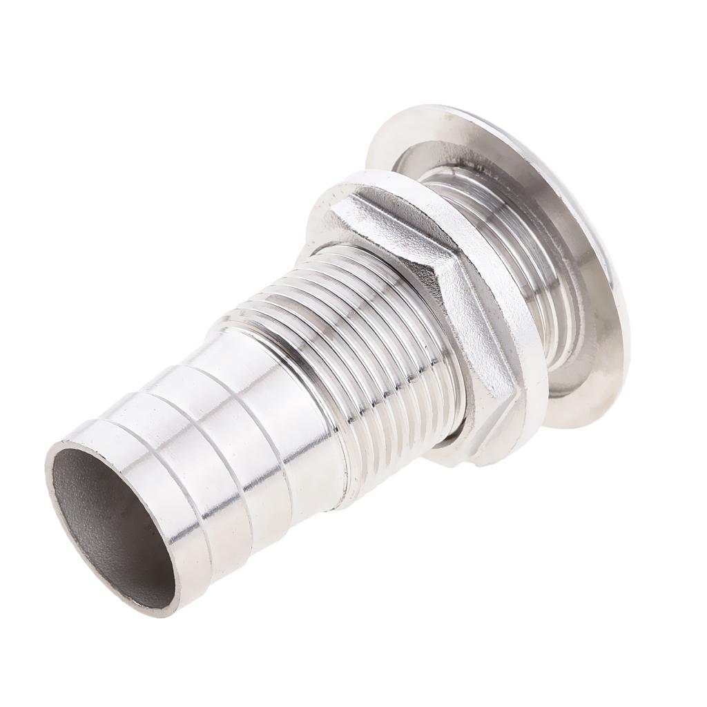 1 Hose Stainless Steel Thru Hull Fitting Replacement for Boat Marine"