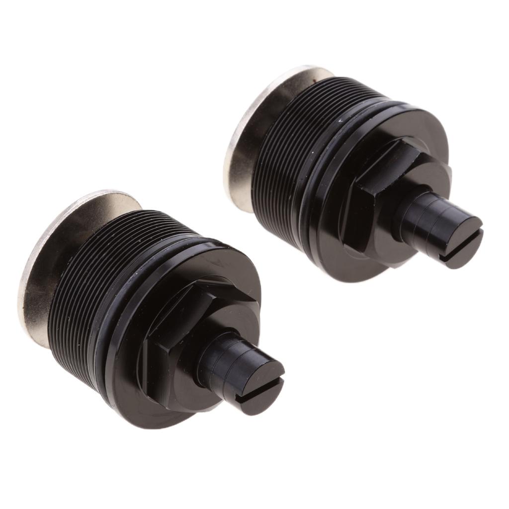 1 Pair Aluminum Front Fork Bolts Cap Adjusters for Honda CB400 Black