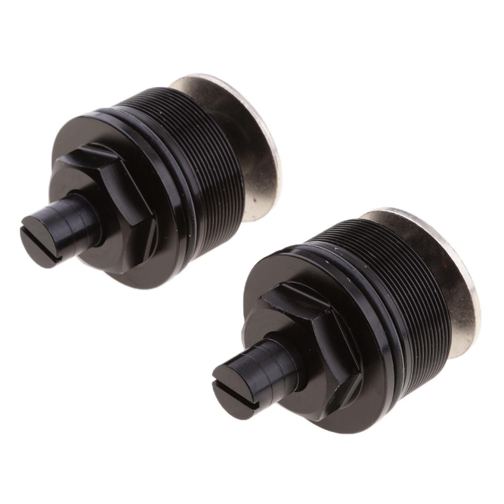 1 Pair Aluminum Front Fork Bolts Cap Adjusters for Honda CB400 Black