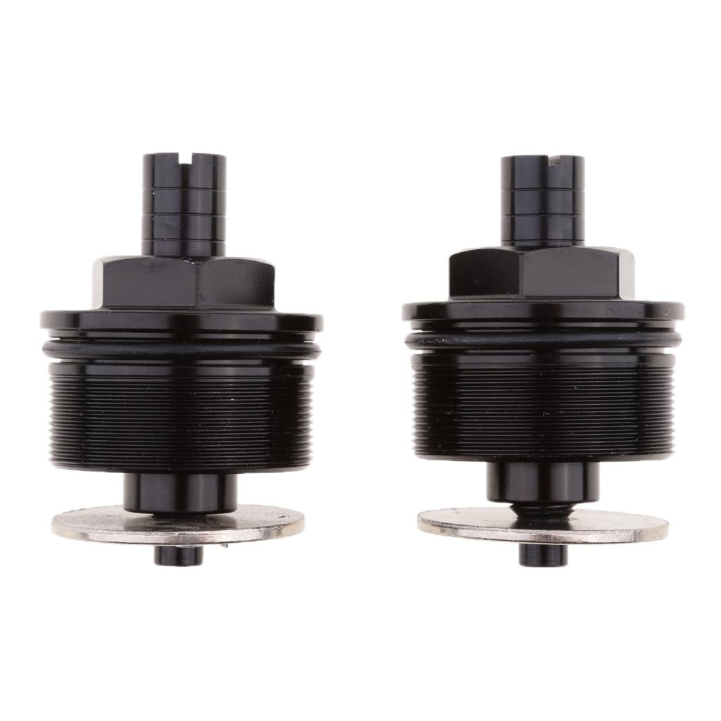 1 Pair Aluminum Front Fork Bolts Cap Adjusters for Honda CB400 Black