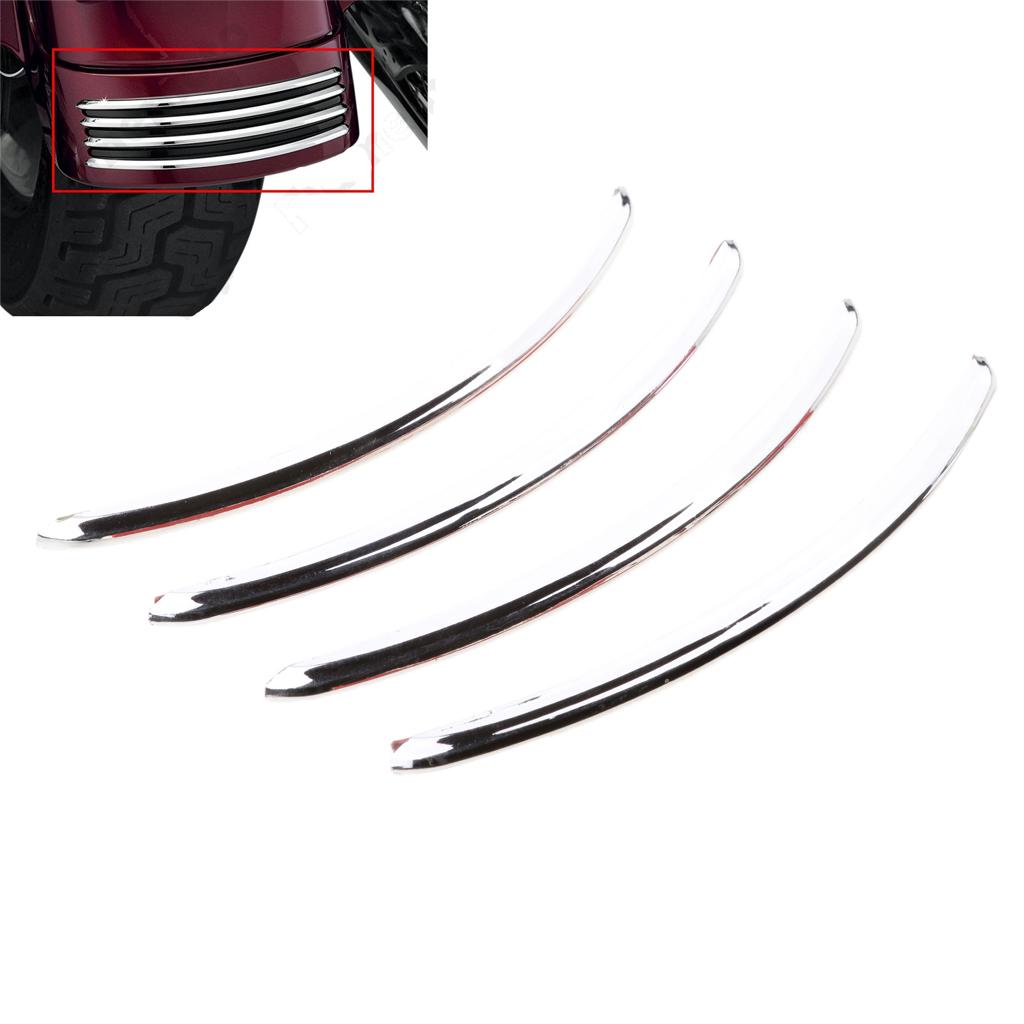 Rear Fender Accent Trim For Harley Street Glide FLHX Road Glide FLTRX Silver