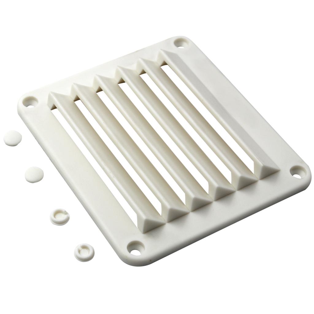 White ABS Louvered Plastic Vent 5-1/2 x 4-7/8" for Boat "