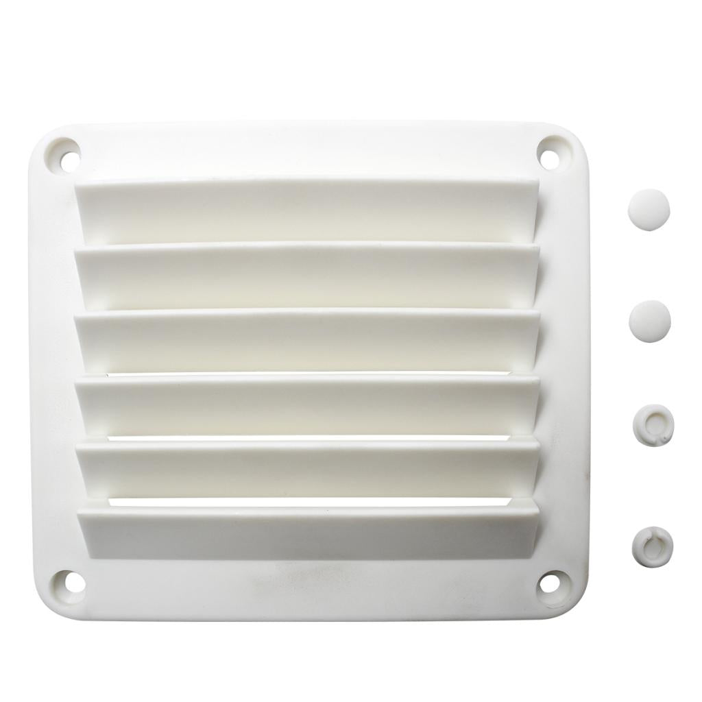 White ABS Louvered Plastic Vent 5-1/2 x 4-7/8" for Boat "