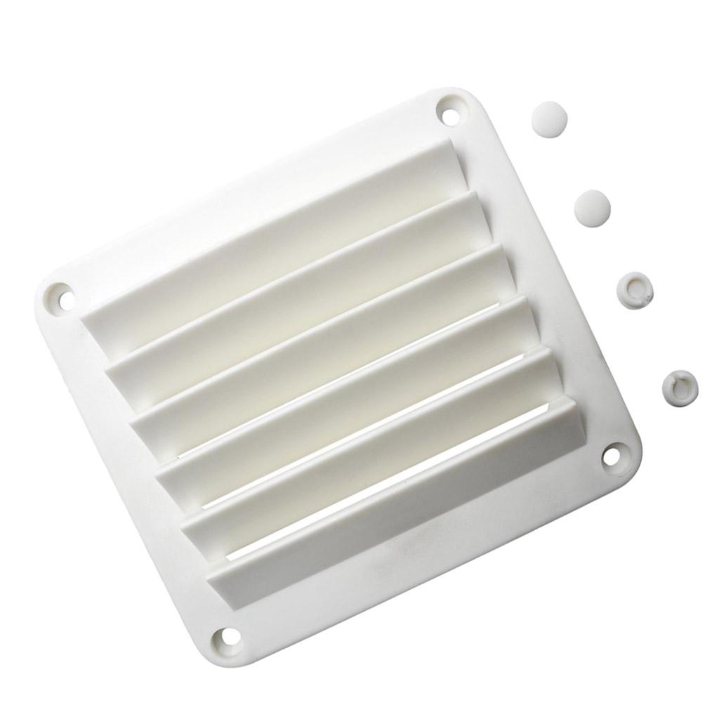 White ABS Louvered Plastic Vent 5-1/2 x 4-7/8" for Boat "