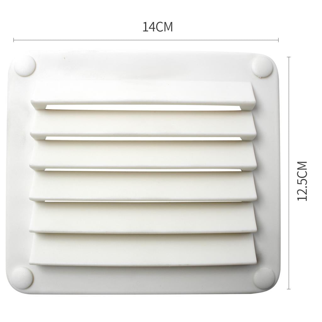 White ABS Louvered Plastic Vent 5-1/2 x 4-7/8" for Boat "