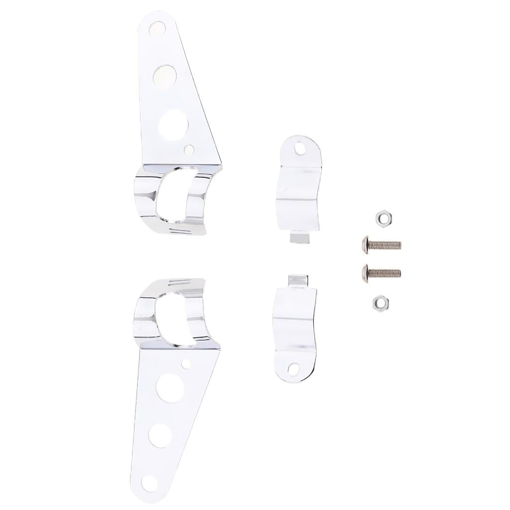 Universal Motorcycle Streetfighter Headlight Brackets Chrome 31MM-37MM