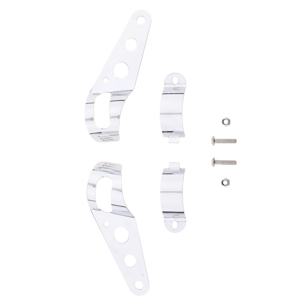 Universal Motorcycle Streetfighter Headlight Brackets Chrome 38MM-51MM