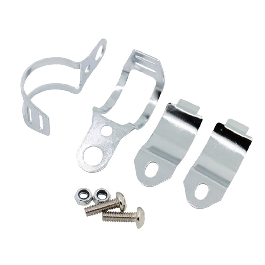 Motorcycle Turn Signals Fork Clamps Mount Light Holder Lamp Bracket Silver