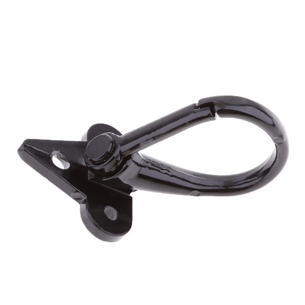 4xMotorcycle Aluminum Alloy Holder Carry Helmet Bag Bottle Hanger Hook Black