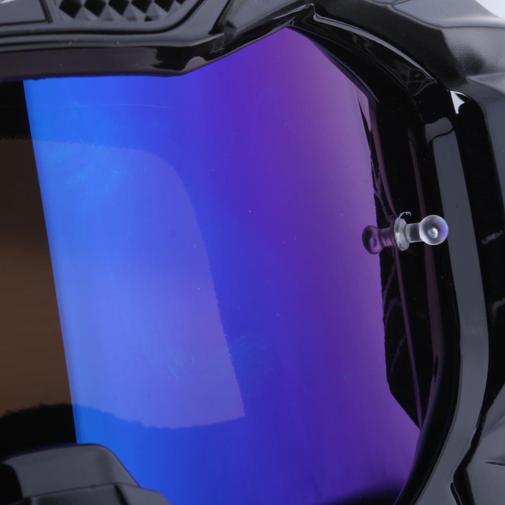 Motorcycle Windproof Anti-Fog Dustproof Goggles Colorful Lens Black