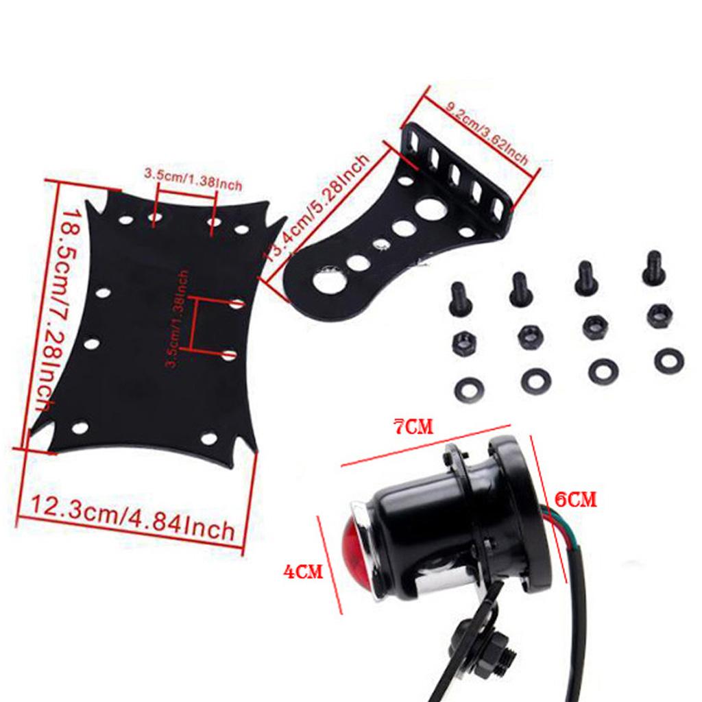 Motorcycle License Plate Bracket Led Taillights for Harley Cruiser Bobber