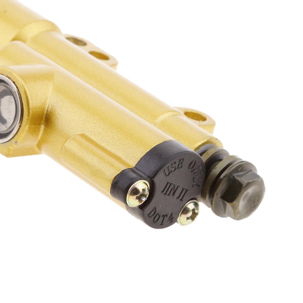 Motorcycle ATV Rear Hydraulic Foot Brake Master Cylinder Pump Gold