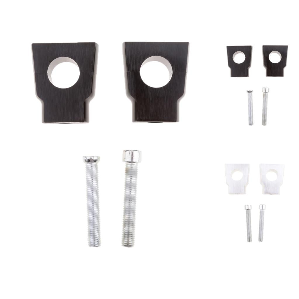 Black Universal 7/8" 22mm for Motorcycle Bike Handlebar Riser Clamp Taper