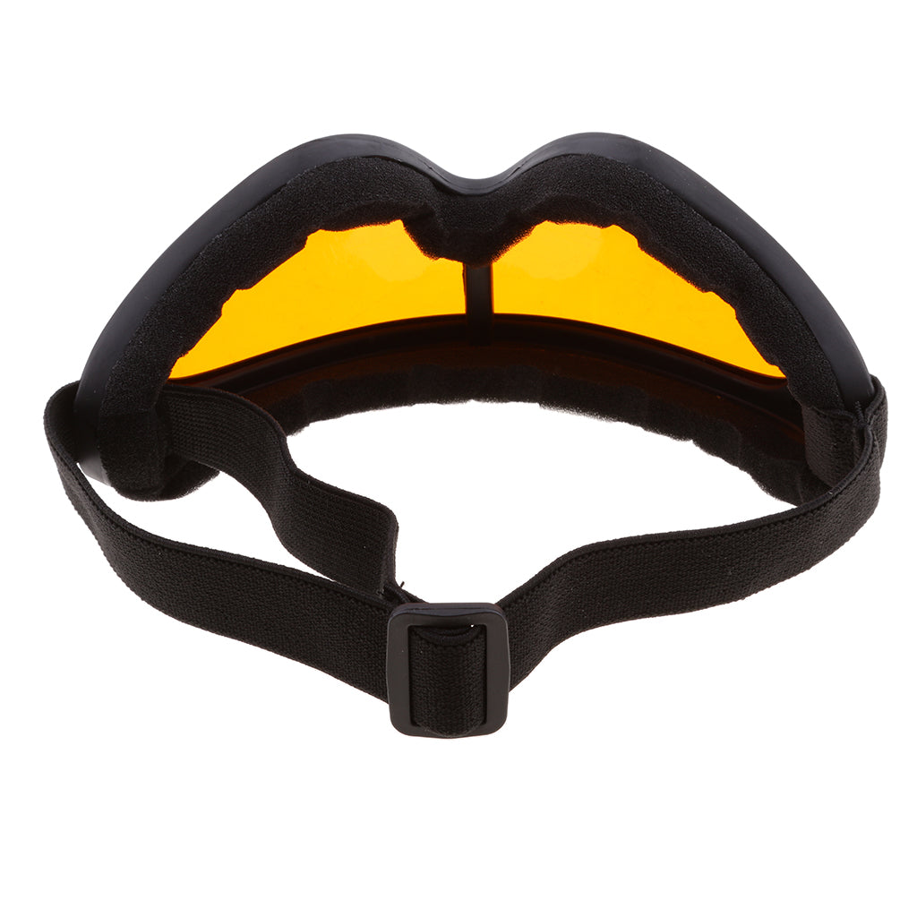 Yellow Lens Motorcycle Riding Windproof UV400 Snowmobile Ski Goggles