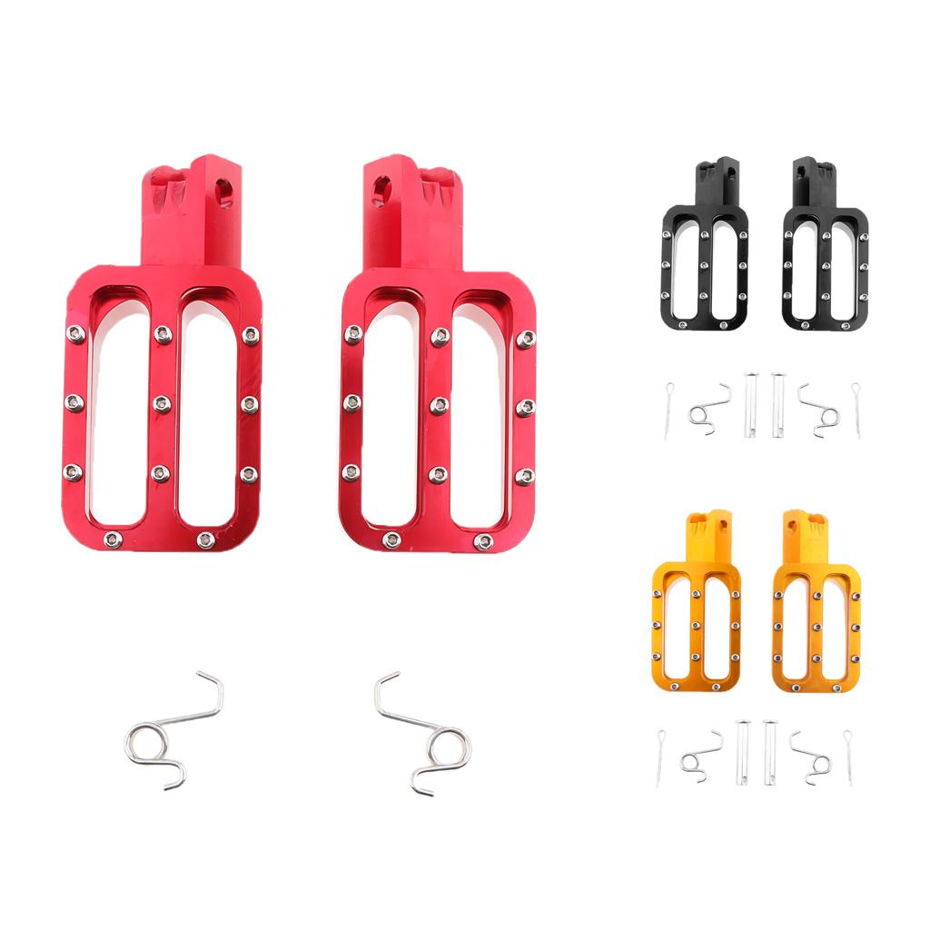 CNC Aluminium Foot Pegs Footrest Pedals for Motorcycle Dirt Bike Red