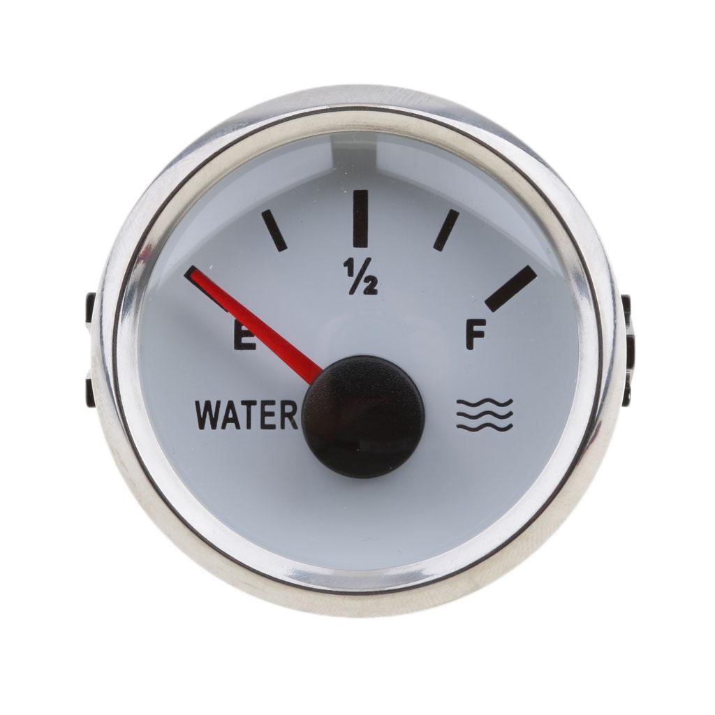 2 52mm 100% Waterproof Protection Water Level Gauge for Boat White & Black"