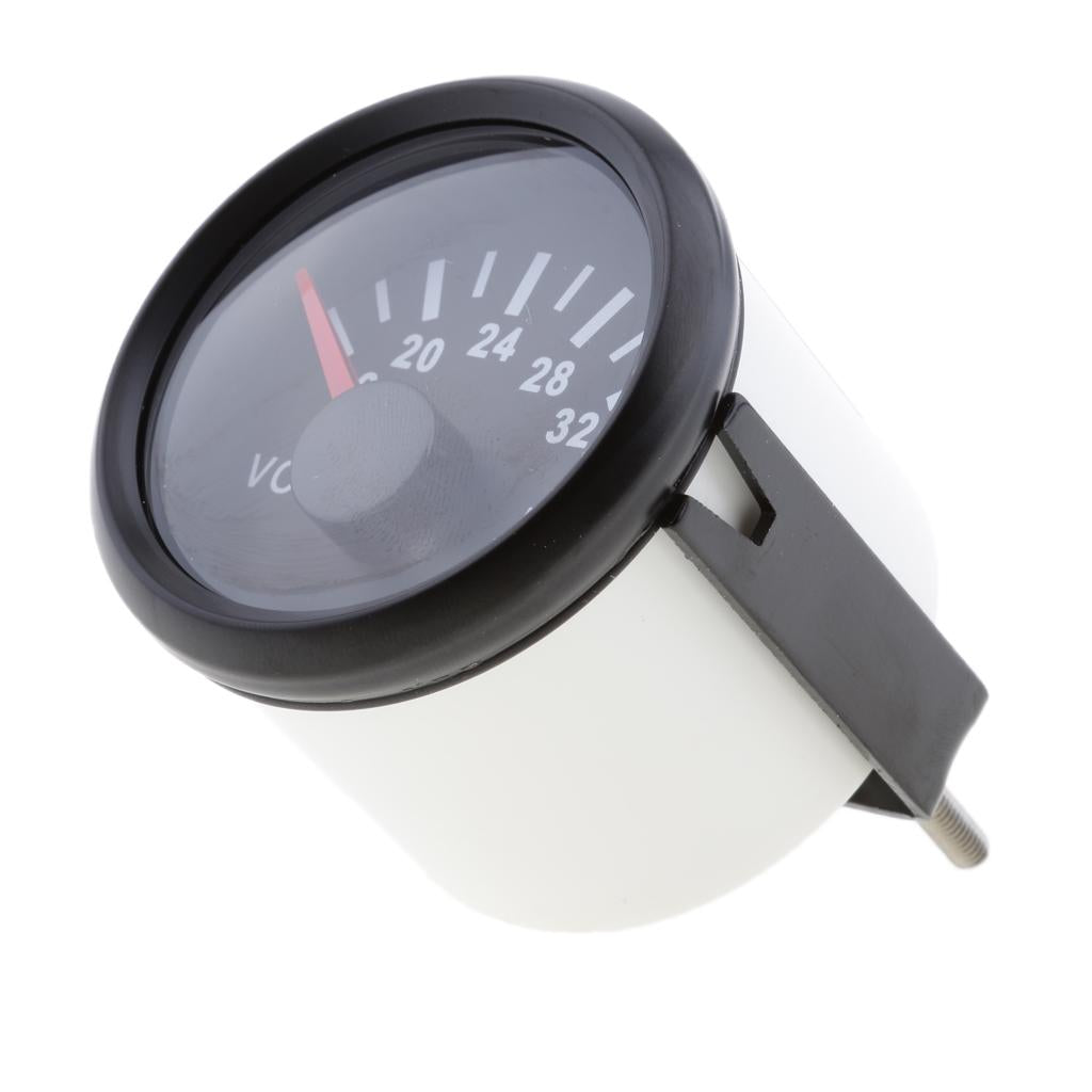 Marine Boat Car Voltmeter 16-32V 52mm 2-1/16 Marine Boat Parts Black"