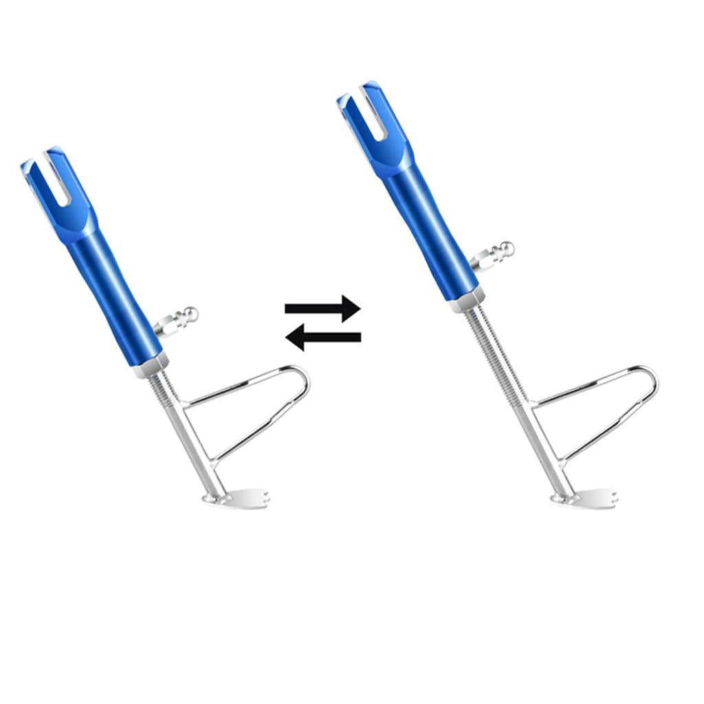 Blue Adjustable CNC Aluminium Motorcycle Foot Kickstand Side Stand