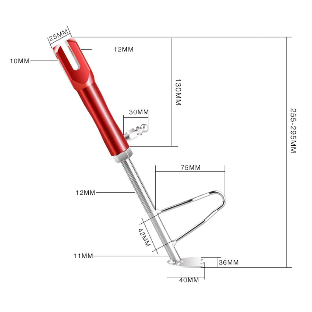 Blue Adjustable CNC Aluminium Motorcycle Foot Kickstand Side Stand