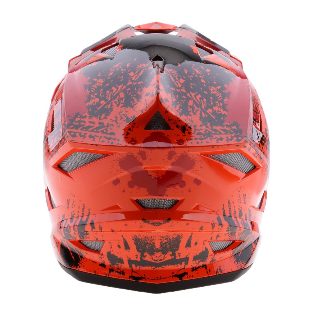 Orange Motorcycle Dirt Bike Riding Full Face Helmet CE Approved XL