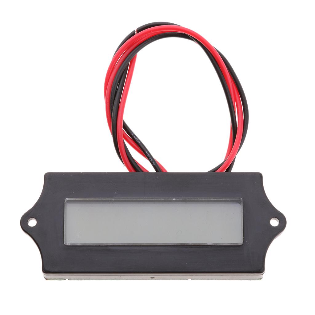 8~65V Green LCD Lead Acid Lithium Battery Capacity Indicator Voltmeter