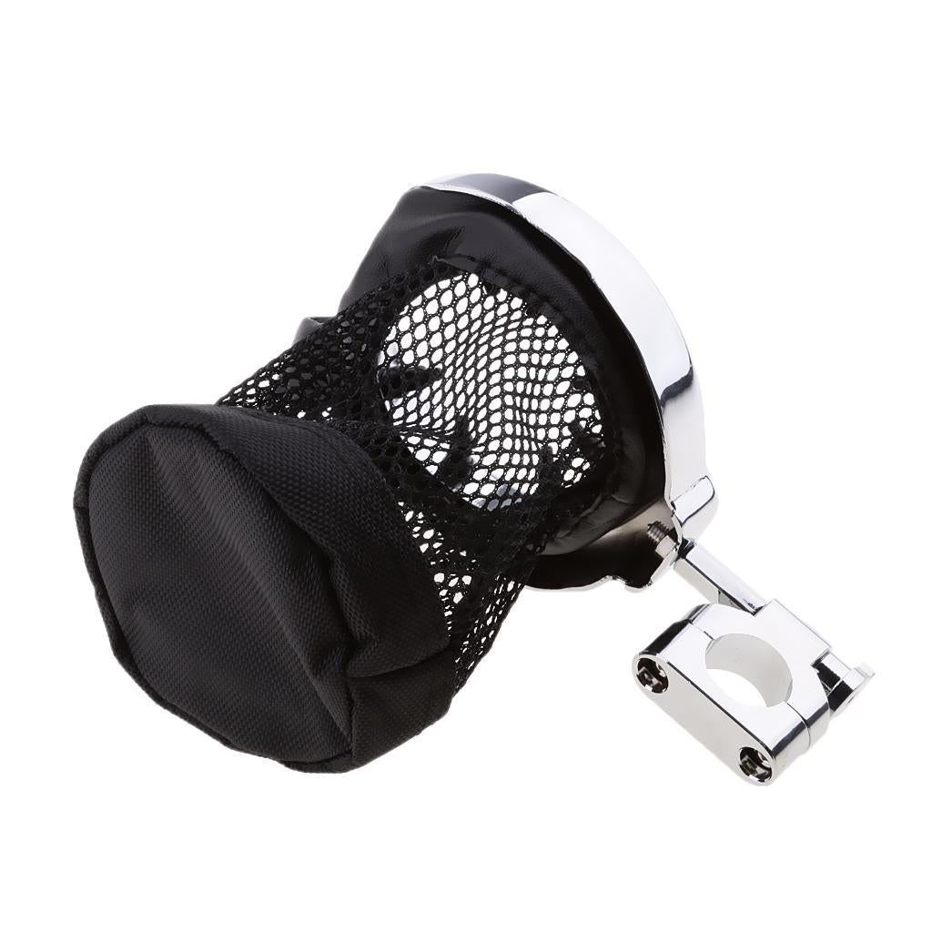 22mm Chrome Motorcycle Handlebar Cup Holder Metal Drink Basket For Harley