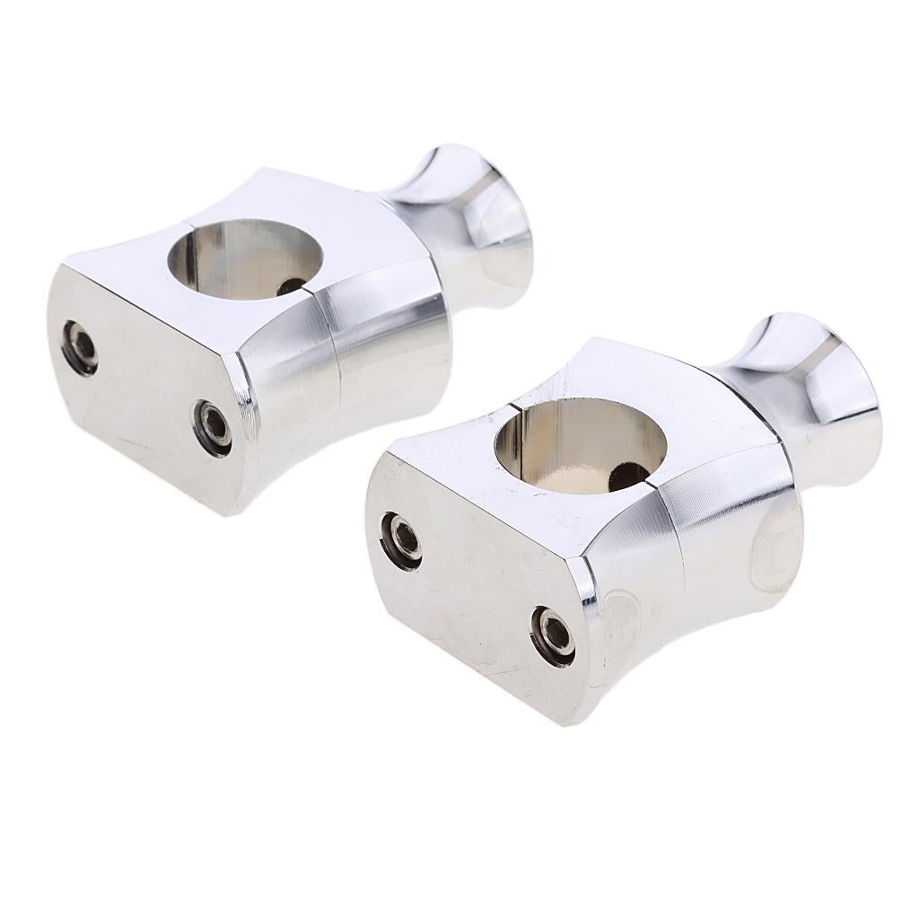 Chrome 7/8 22mm Bars Handlebar Risers Clamp for Harley Bobber Chopper"