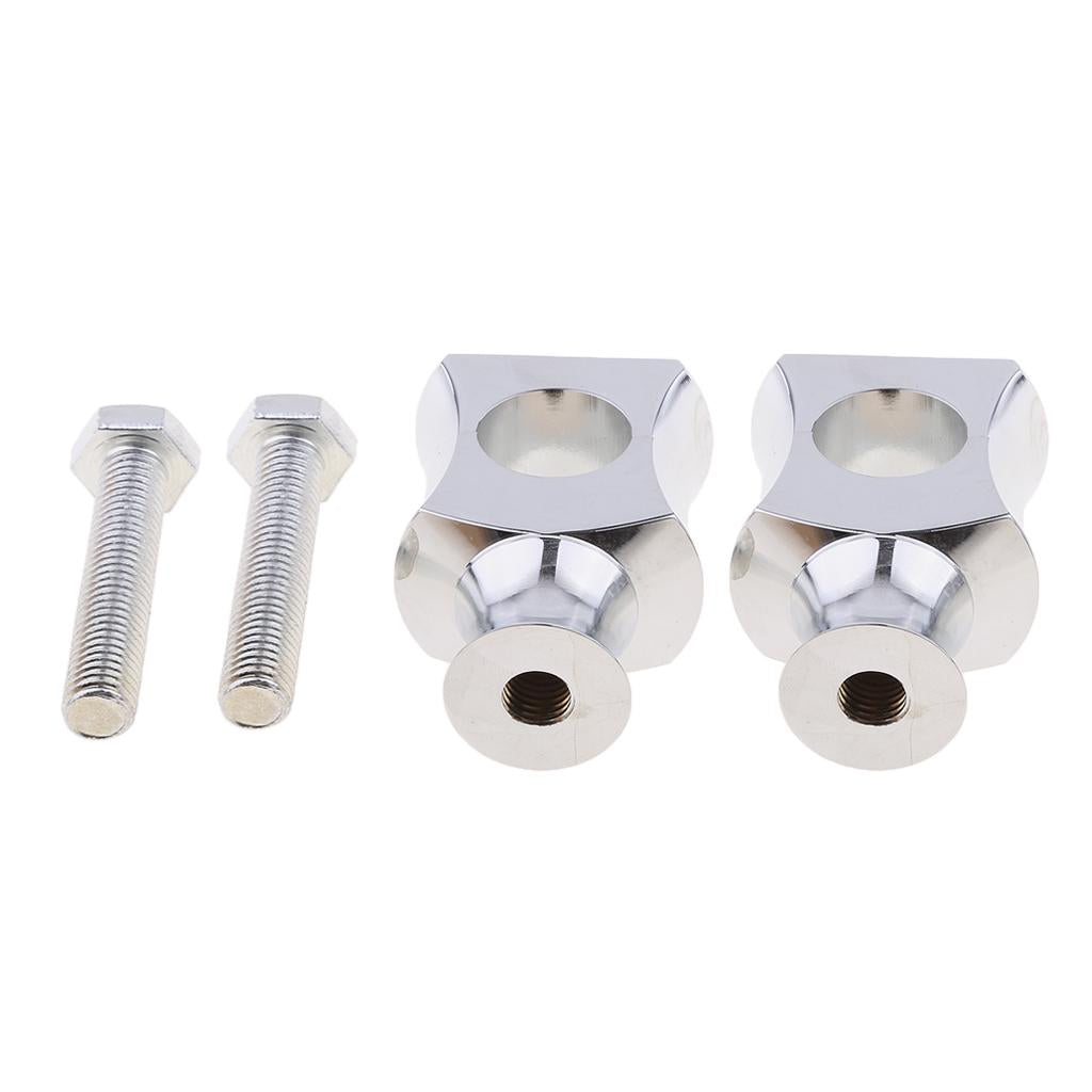 Chrome 7/8 22mm Bars Handlebar Risers Clamp for Harley Bobber Chopper"