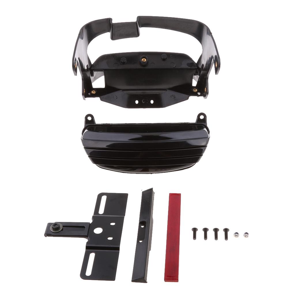 Tri-Bar LED Turn Signal Tail Stop Light License Plate Bracket For Harley