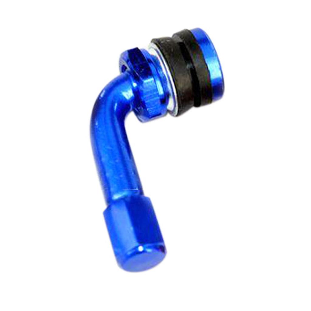 CNC Aluminum Motorcycle Rim Wheel Air Tyre Tire Valve Stem Blue/Silver