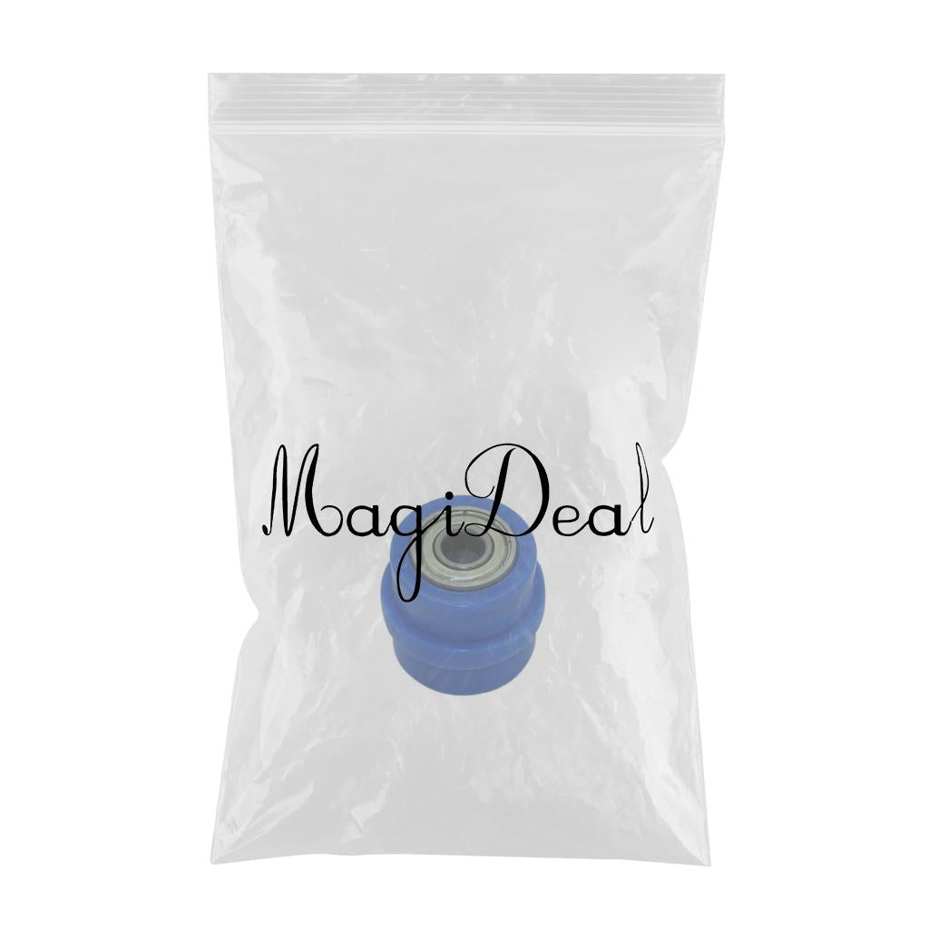 Motorcycle 8mm Chain Pulley Roller Slider Tensioner Wheel Guide Kit Blue