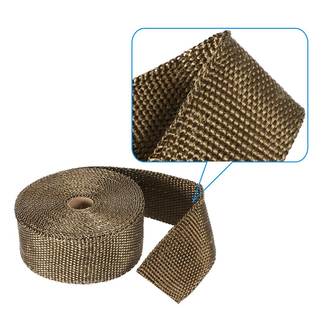 Titanium Exhaust Heat Wrap Pipe Heat Insulated Wrap 10m x 5cm x 1.5mm