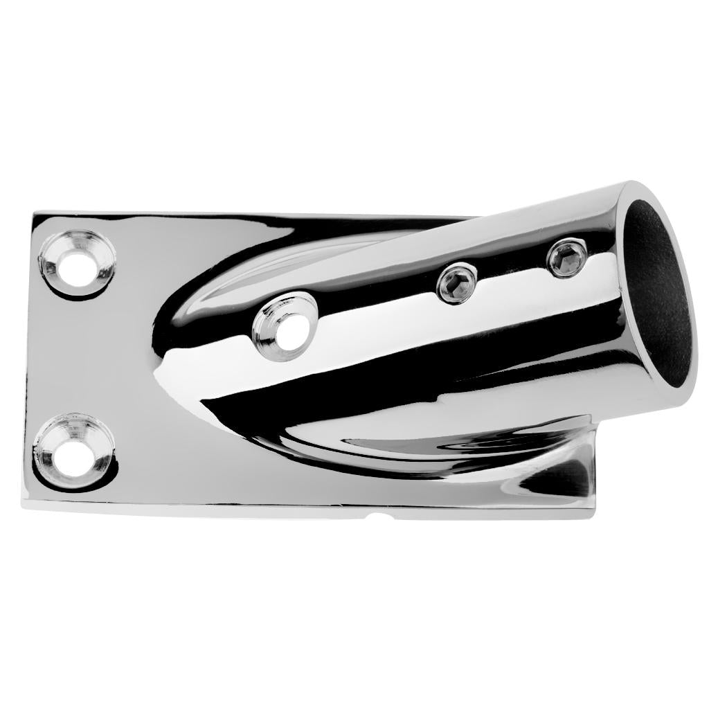 Boat Hand Rail Fitting 30 Degree Stainless Steel Rectangular Base 25mm