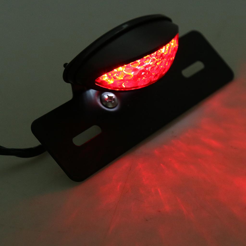 Motorcycle Quad ATV LED Light Rear Brake Tail License Plate Smoke Lens