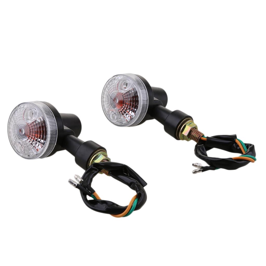 12V Universal Motorcycle Turn Signal Light Round Indicator Lamp Type 2