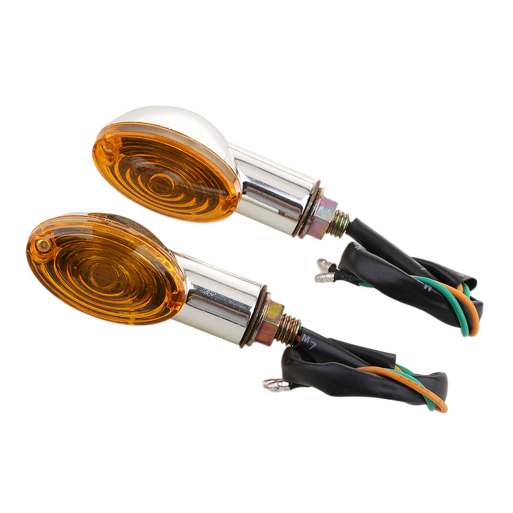 1 Pair 12V Universal Motorcycle Turn Signal Indicator Lights Type 2