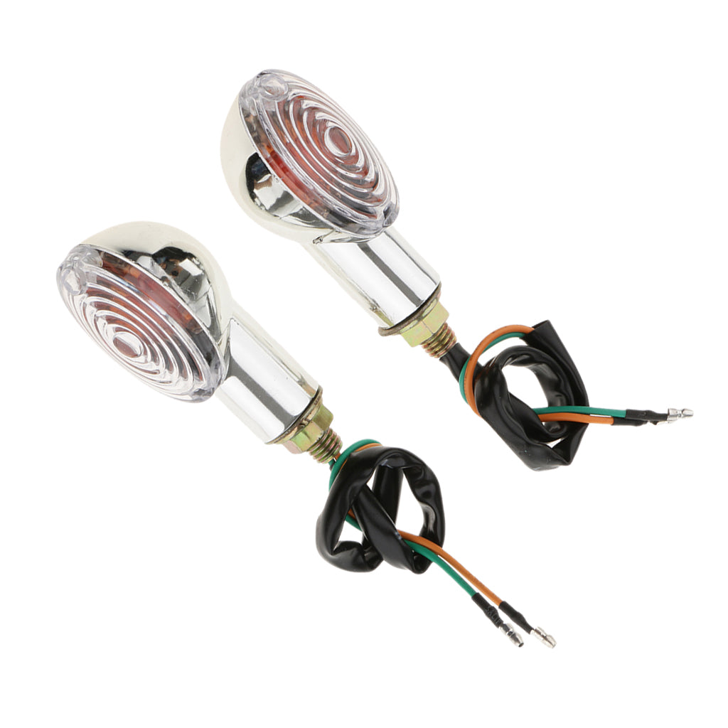 1 Pair 12V Universal Motorcycle Turn Signal Indicator Lights Type 3