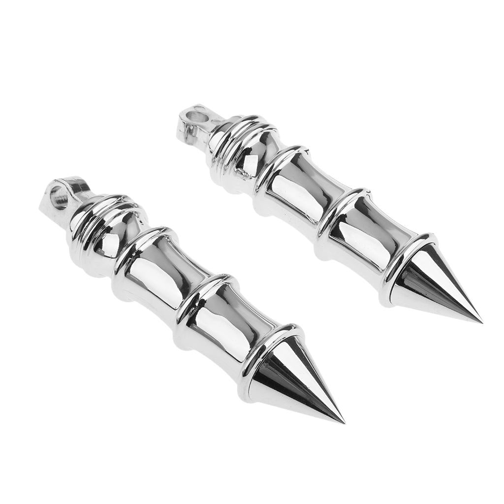 1 Pair Chrome Footrests Foot Pedals For H-D Harley Dyna Softail Sportster