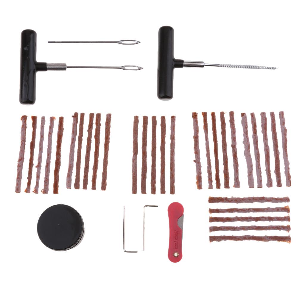 Tire Repair Kit Tools Heavy Duty 38pc Set For Motorcycle ATV Jeep Truck